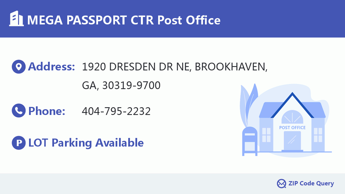 Post Office:MEGA PASSPORT CTR