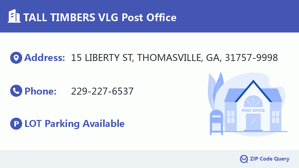 Post Office:TALL TIMBERS VLG